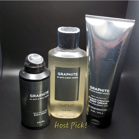 Bath & Body Works Grooming 3pc Bath Body Works Graphite 3in Wash